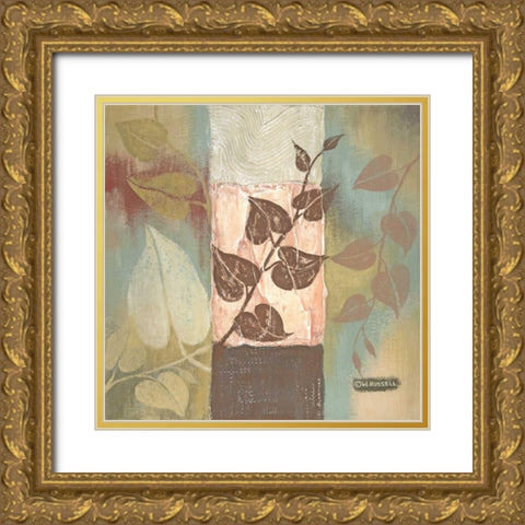 Clover Tile II Gold Ornate Wood Framed Art Print with Double Matting by Russell, Wendy