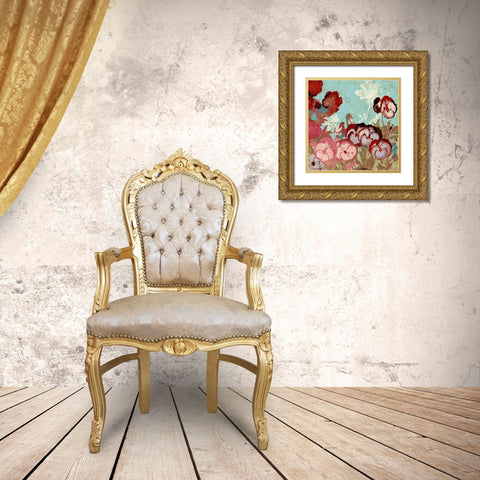 Tokyo Rose II Gold Ornate Wood Framed Art Print with Double Matting by Vision Studio