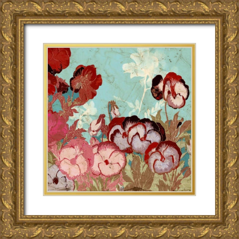 Tokyo Rose II Gold Ornate Wood Framed Art Print with Double Matting by Vision Studio