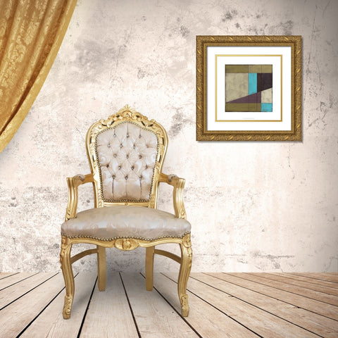 Geometric Sketch II Gold Ornate Wood Framed Art Print with Double Matting by Goldberger, Jennifer