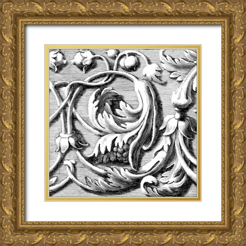Sculptural Detail VI Gold Ornate Wood Framed Art Print with Double Matting by Vision Studio