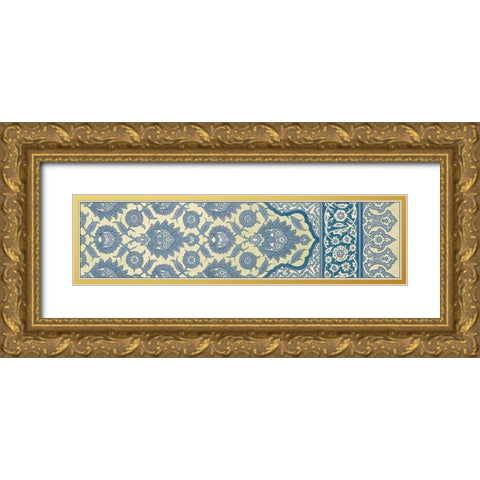 Panel Arabesque II Gold Ornate Wood Framed Art Print with Double Matting by Vision Studio