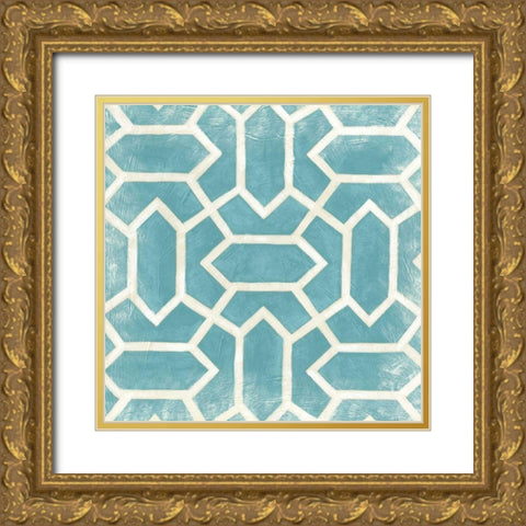 Modern Symmetry V Gold Ornate Wood Framed Art Print with Double Matting by Zarris, Chariklia