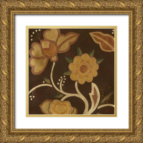 Vintage Kimono II Gold Ornate Wood Framed Art Print with Double Matting by Vess, June Erica