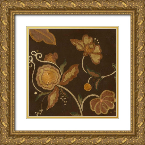 Vintage Kimono IV Gold Ornate Wood Framed Art Print with Double Matting by Vess, June Erica