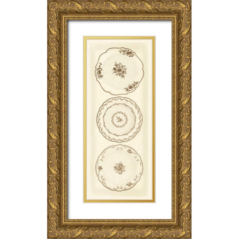 Sevres Porcelain Panel I Gold Ornate Wood Framed Art Print with Double Matting by Garnier