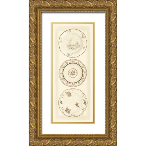 Sevres Porcelain Panel II Gold Ornate Wood Framed Art Print with Double Matting by Garnier