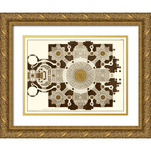French Marquetry III Gold Ornate Wood Framed Art Print with Double Matting by Vision Studio