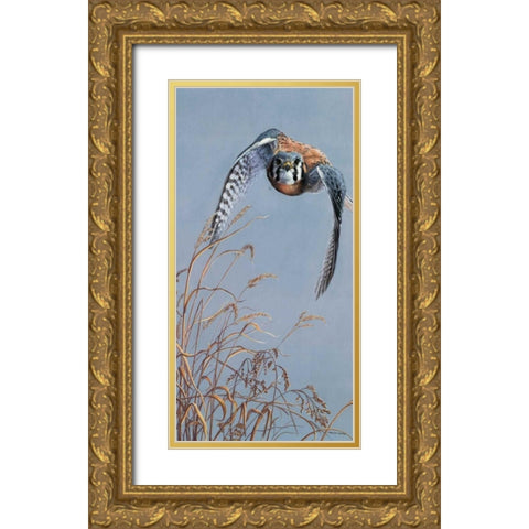 Prairie Lighting Gold Ornate Wood Framed Art Print with Double Matting by Mock, Carolyn