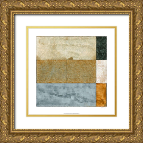 Urban Grid III Gold Ornate Wood Framed Art Print with Double Matting by Archie, K.
