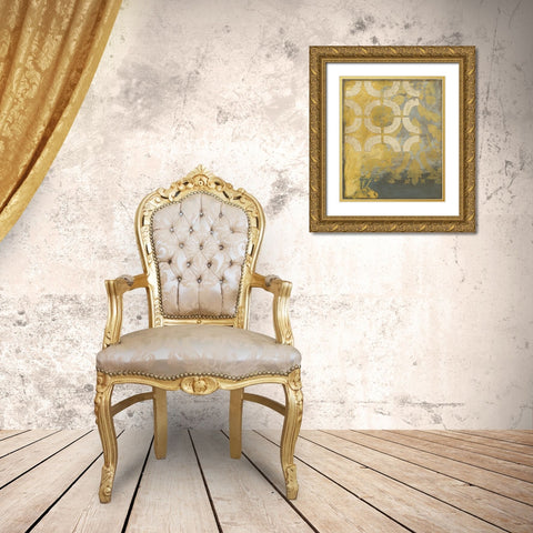 Honeysuckle I Gold Ornate Wood Framed Art Print with Double Matting by Meagher, Megan