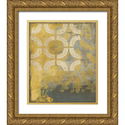 Honeysuckle I Gold Ornate Wood Framed Art Print with Double Matting by Meagher, Megan