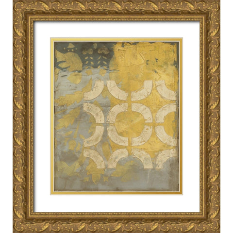 Honeysuckle II Gold Ornate Wood Framed Art Print with Double Matting by Meagher, Megan