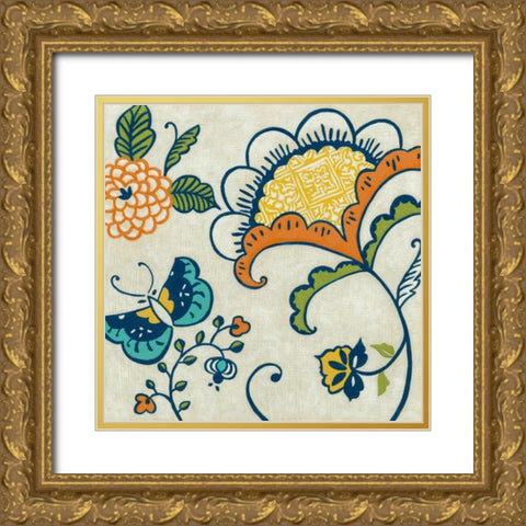 Joyous Garden II Gold Ornate Wood Framed Art Print with Double Matting by Zarris, Chariklia
