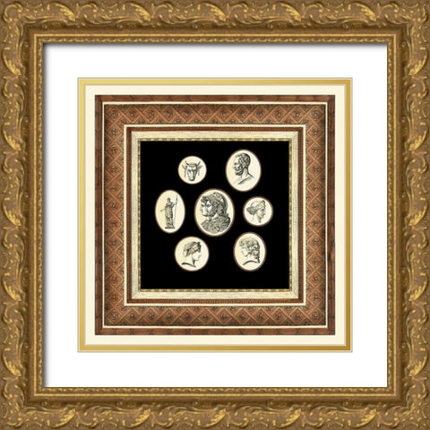 Classic Cameos II Gold Ornate Wood Framed Art Print with Double Matting by Vision Studio