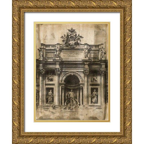 Ancient Ruins II Gold Ornate Wood Framed Art Print with Double Matting by Harper, Ethan