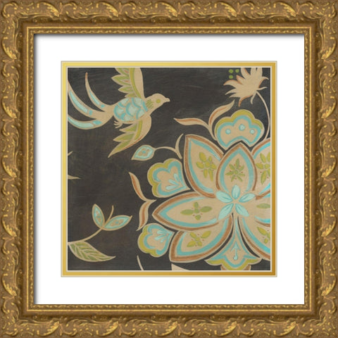 Heirloom Floral III Gold Ornate Wood Framed Art Print with Double Matting by Vess, June Erica