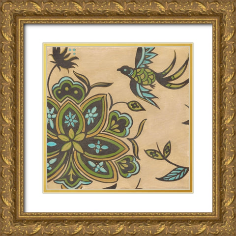Heirloom Floral IV Gold Ornate Wood Framed Art Print with Double Matting by Vess, June Erica