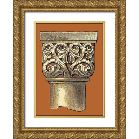 Graphic Capital I Gold Ornate Wood Framed Art Print with Double Matting by Vision Studio