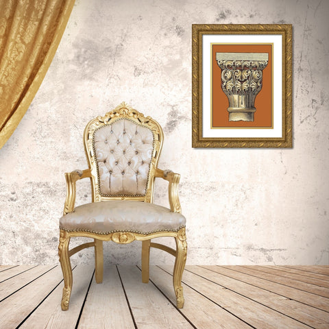 Graphic Capital III Gold Ornate Wood Framed Art Print with Double Matting by Vision Studio