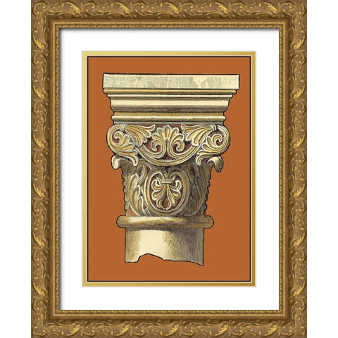 Graphic Capital IV Gold Ornate Wood Framed Art Print with Double Matting by Vision Studio