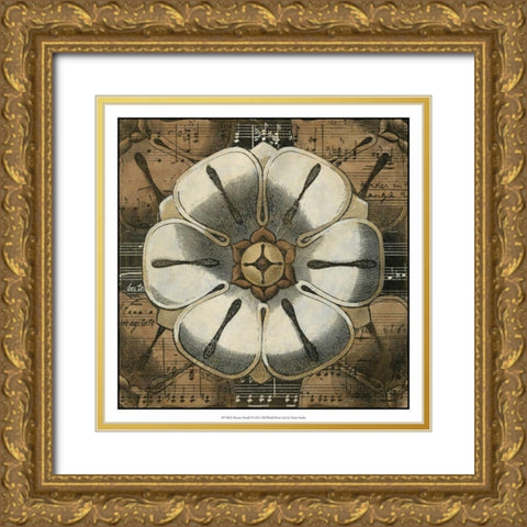 Rosette Detail I Gold Ornate Wood Framed Art Print with Double Matting by Vision Studio