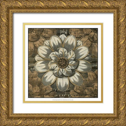 Rosette Detail IV Gold Ornate Wood Framed Art Print with Double Matting by Vision Studio