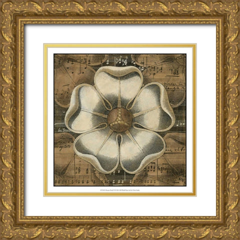 Rosette Detail VI Gold Ornate Wood Framed Art Print with Double Matting by Vision Studio