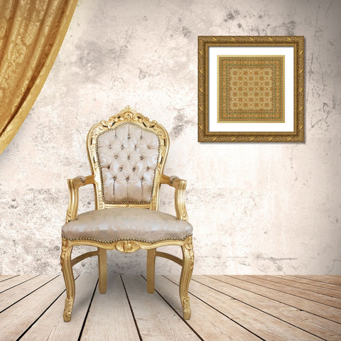 Italian Mosaic I Gold Ornate Wood Framed Art Print with Double Matting by Vision Studio