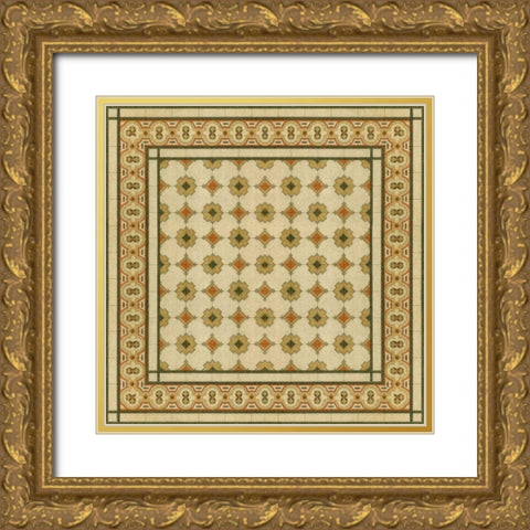 Italian Mosaic II Gold Ornate Wood Framed Art Print with Double Matting by Vision Studio