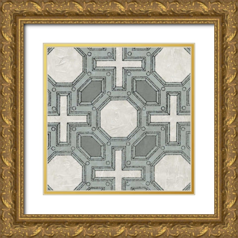 Caisson I Gold Ornate Wood Framed Art Print with Double Matting by Vision Studio