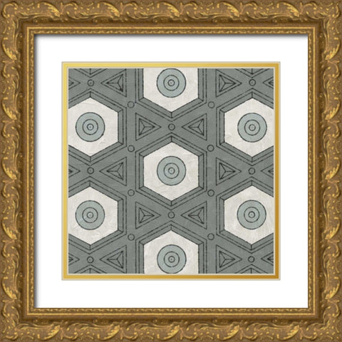 Caisson II Gold Ornate Wood Framed Art Print with Double Matting by Vision Studio