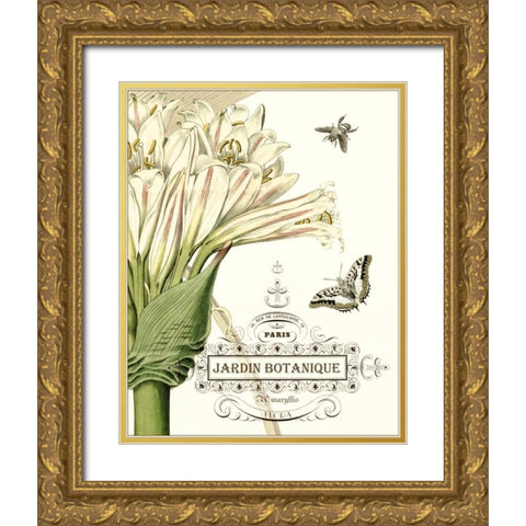 Jardin Botanique II Gold Ornate Wood Framed Art Print with Double Matting by Vision Studio