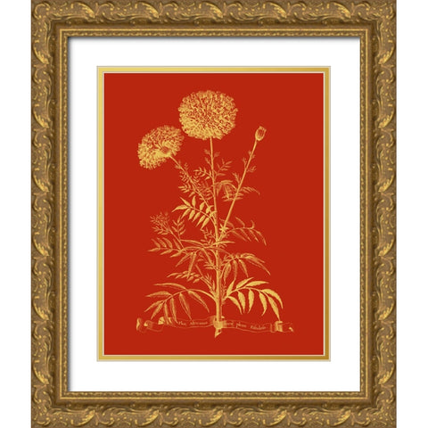 Paprika Bouquet I Gold Ornate Wood Framed Art Print with Double Matting by Vision Studio