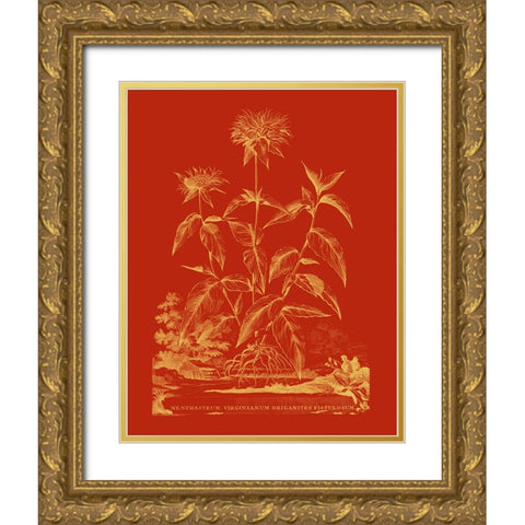 Paprika Bouquet II Gold Ornate Wood Framed Art Print with Double Matting by Vision Studio