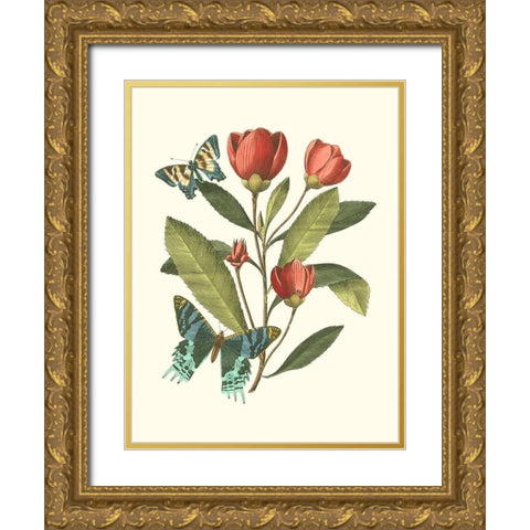 Midsummer Floral II Gold Ornate Wood Framed Art Print with Double Matting by Vision Studio
