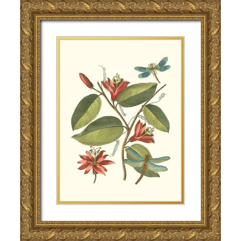 Midsummer Floral IV Gold Ornate Wood Framed Art Print with Double Matting by Vision Studio