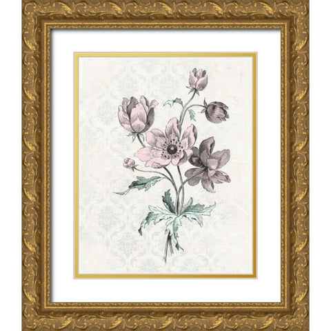 Victorian Blooms II Gold Ornate Wood Framed Art Print with Double Matting by Vision Studio