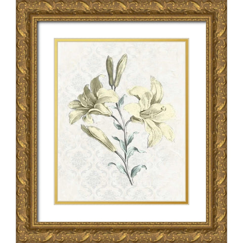 Victorian Blooms III Gold Ornate Wood Framed Art Print with Double Matting by Vision Studio
