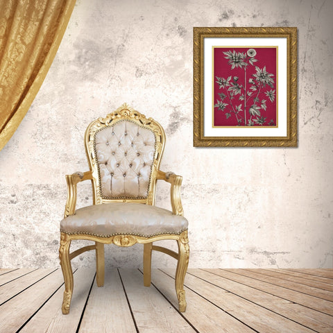 Vivid Chintz II Gold Ornate Wood Framed Art Print with Double Matting by Vision Studio