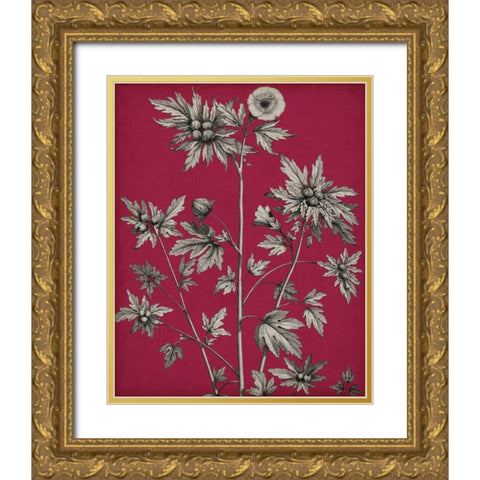Vivid Chintz II Gold Ornate Wood Framed Art Print with Double Matting by Vision Studio