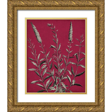 Vivid Chintz V Gold Ornate Wood Framed Art Print with Double Matting by Vision Studio