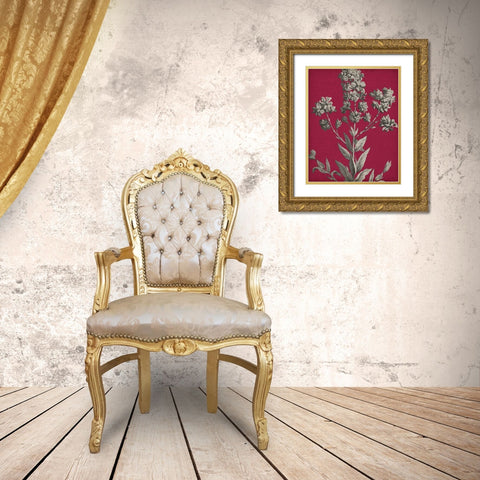 Vivid Chintz VI Gold Ornate Wood Framed Art Print with Double Matting by Vision Studio