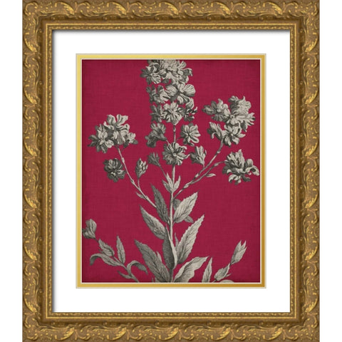 Vivid Chintz VI Gold Ornate Wood Framed Art Print with Double Matting by Vision Studio