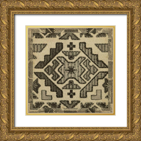 Kuba Detail III Gold Ornate Wood Framed Art Print with Double Matting by Vision Studio