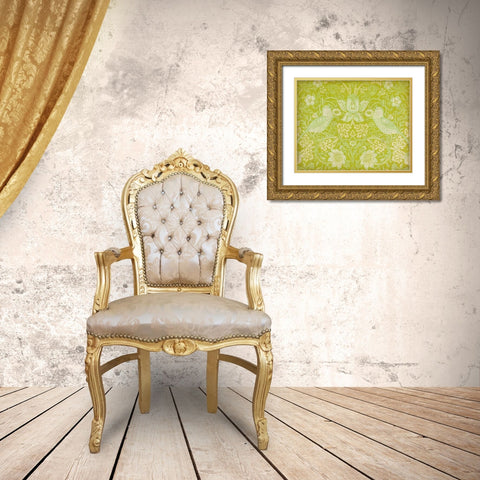Citrus Chintz I Gold Ornate Wood Framed Art Print with Double Matting by Vision Studio