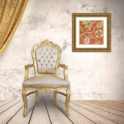 Provincial Chintz III Gold Ornate Wood Framed Art Print with Double Matting by Zarris, Chariklia