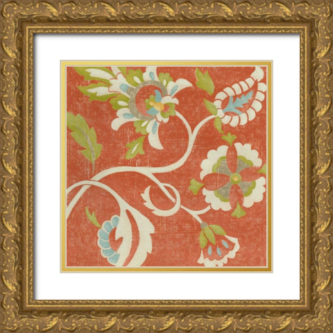 Provincial Chintz III Gold Ornate Wood Framed Art Print with Double Matting by Zarris, Chariklia