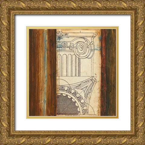 Architectural Archive II Gold Ornate Wood Framed Art Print with Double Matting by Vision Studio