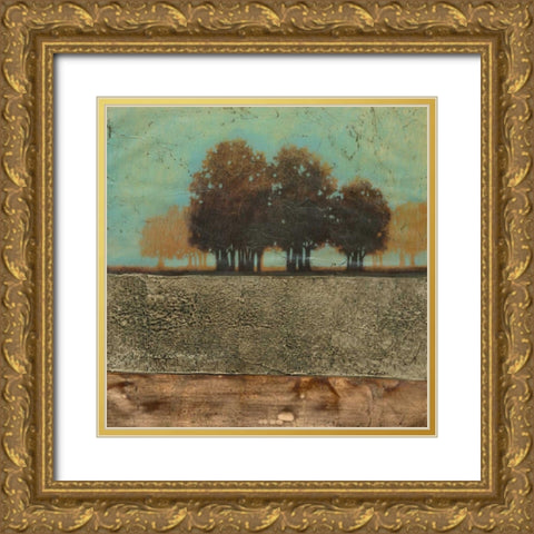 Embellished Mediterran. Twilight I Gold Ornate Wood Framed Art Print with Double Matting by Vision Studio